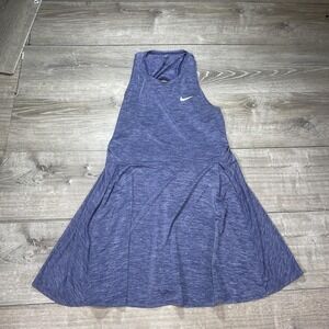 Nike Dress Womens XL Blue Heather Dri-FIT ADV Slim Fit Tennis Racerback Athletic